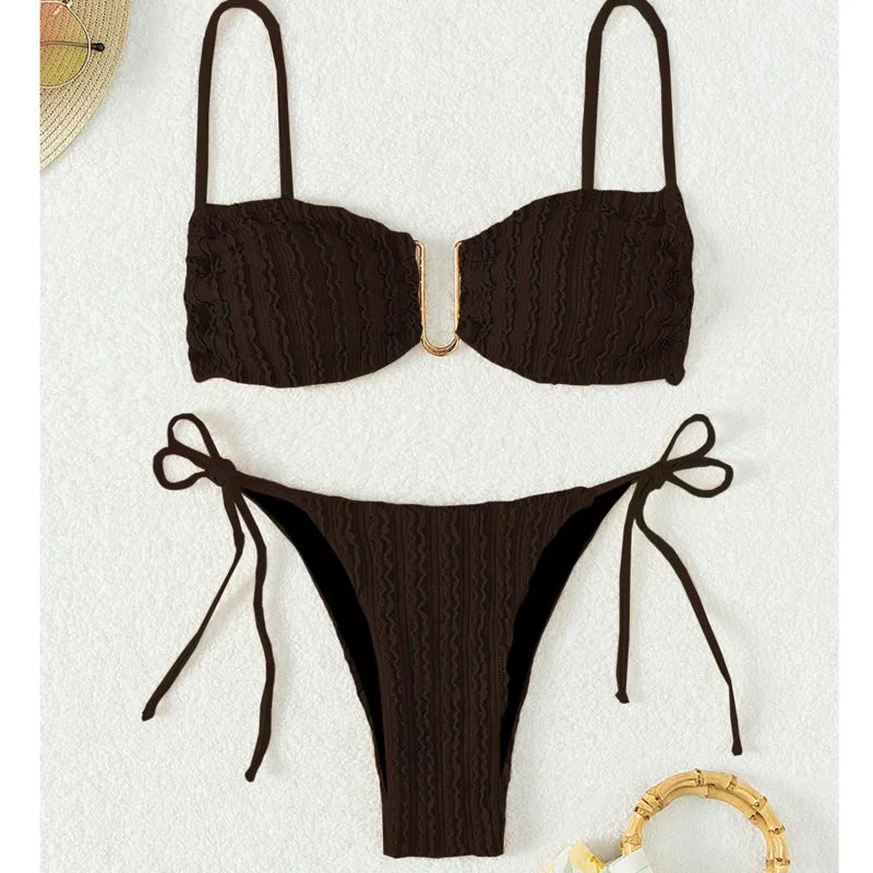 Sexy Bikini-Set für Damen mit Push-up-Effekt – ideal für Strand und Pool