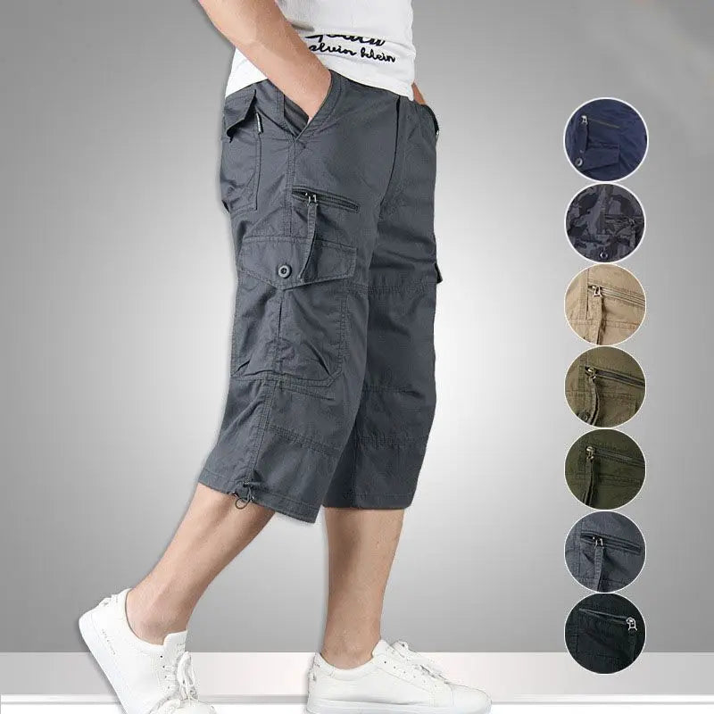 Herren-Sporthose mit elastischem Bund und doppeltem Reißverschluss – modische Freizeithose mit Streifen für Workouts