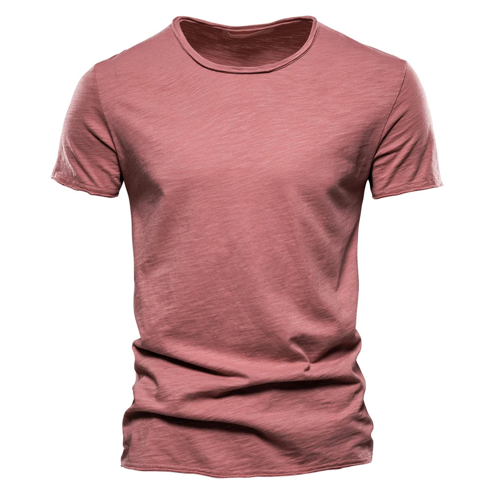 100% Baumwolle Männer T-shirt Casual Weiche Fitness Sommer Dünne T-shirts männer Hause Kleidung Oansatz Kurzarm Soild T Shirt für Männer
