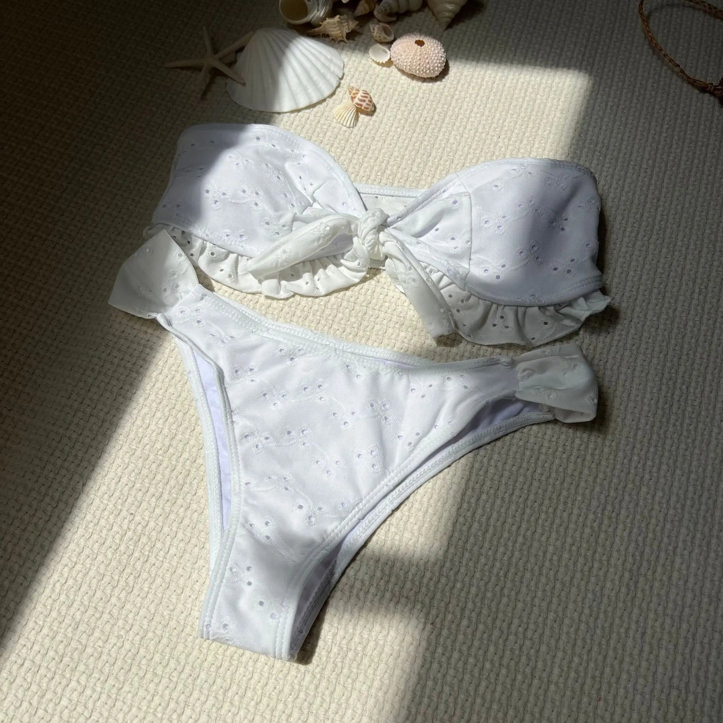 Gestreiftes sexy Bikini-Set mit Push-up-Effekt – ideal für Strand und Pool