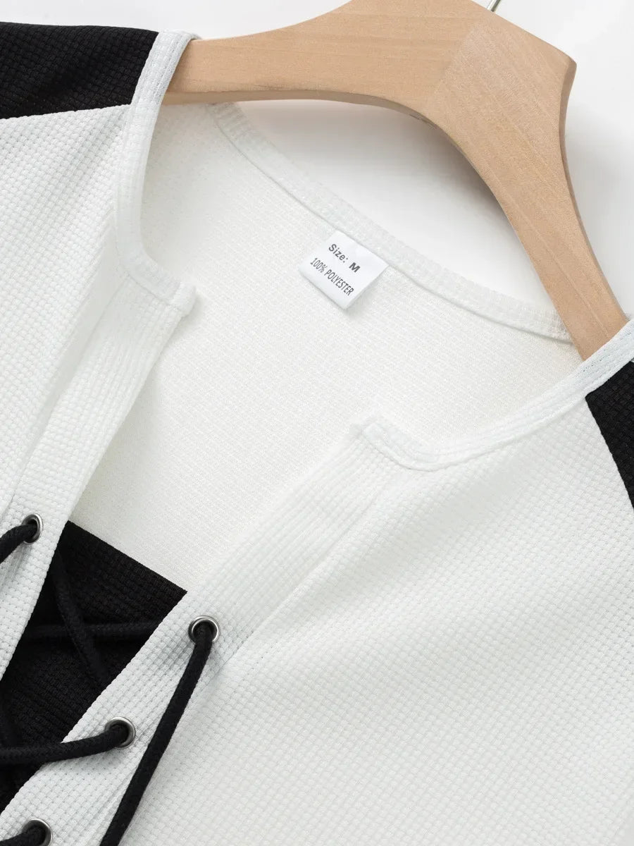 Kurzärmeliges Herren-Sommer-T-Shirt mit lockeren Streifen – vielseitiges, trendiges Oberteil für Paare