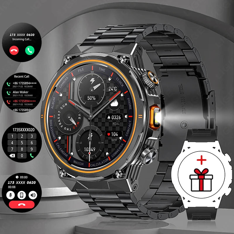 Herren Sport Smartwatch mit 1,46 Zoll HD Display und Drahtloser Anruf-Funktion