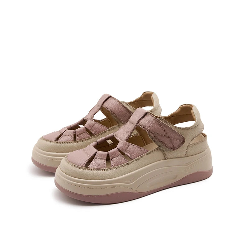 AIYUQI 2025, neue frauen sandalen Sommer dicken sohlen hohl frauen turnschuhe schuhe Große-größe casual schwein käfig weibliche schuhe