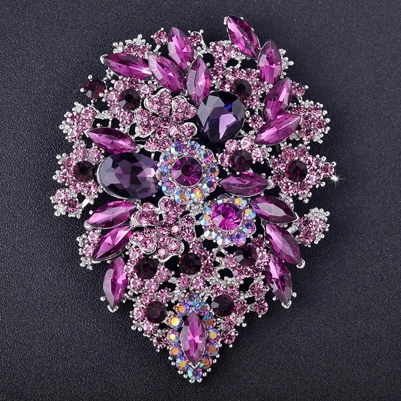 Brosche Wassertropfen Strass Kristall Elegant Corsage Damen Mantel