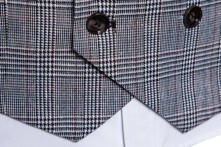 Herren-Weste mit Schnürung aus Baumwoll-Leinen-Mischung – Kurzarmshirt in Unifarbe