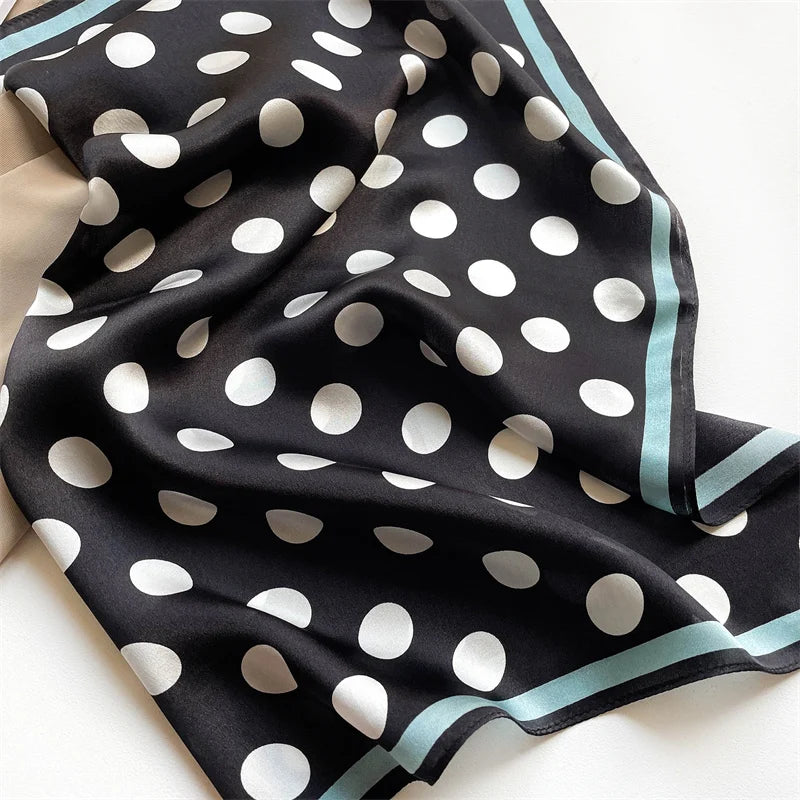 Damen Seidenschal klein Krawatte Haarband Bandana Foulard Kopftuch bedruckt B