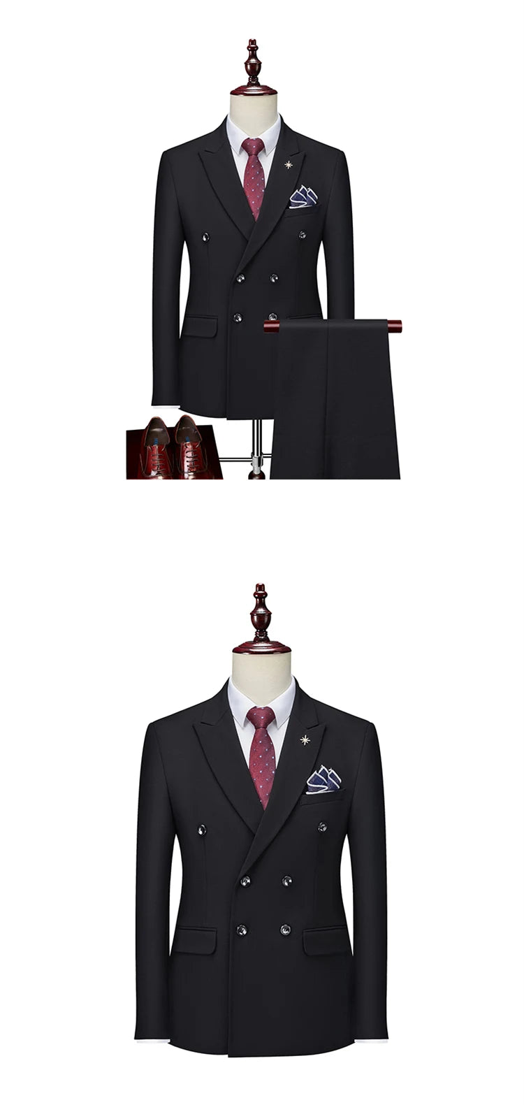 Eleganter Herrenanzug – Blazer & Hose in Unifarben für festliche Anlässe