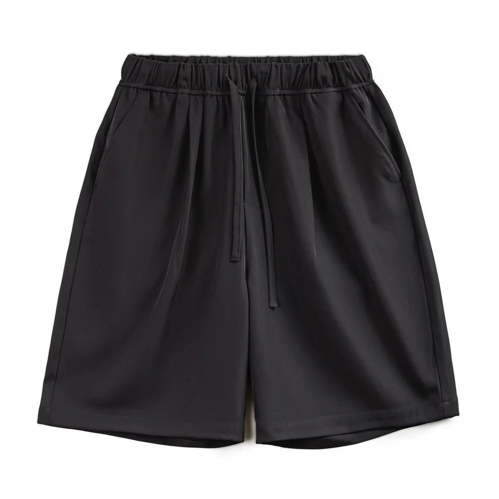 Herren Shorts aus Anti-Falten-Tuch mit elastischer Taille und lockerer Passform