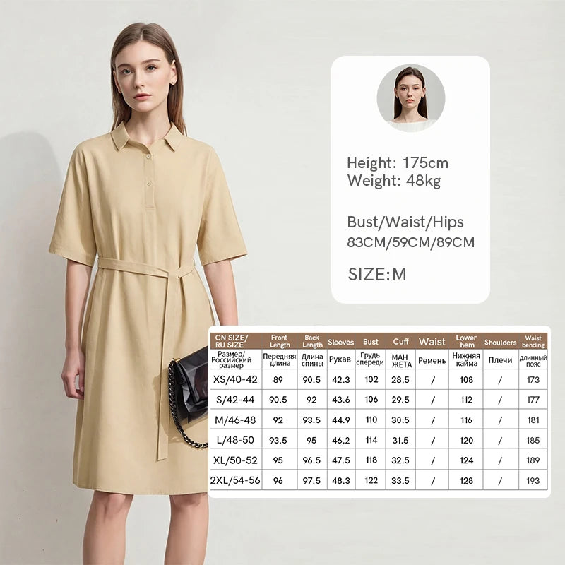 Elegantes Damen Hemdkleid Baumwolle Bequemer Fit Für Büro