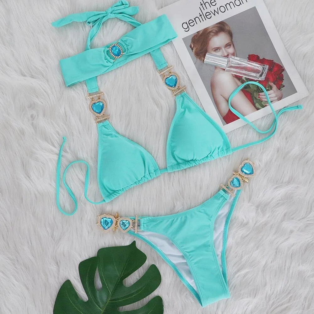 Sexy Bikini-Set mit Push-up und Rock – Perfekt für Strand und Pool