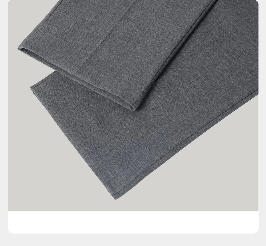 Eleganter Herrenanzug aus 30% Wolle: Grauer Slim-Fit Doppelreiher für Hochzeit & Business
