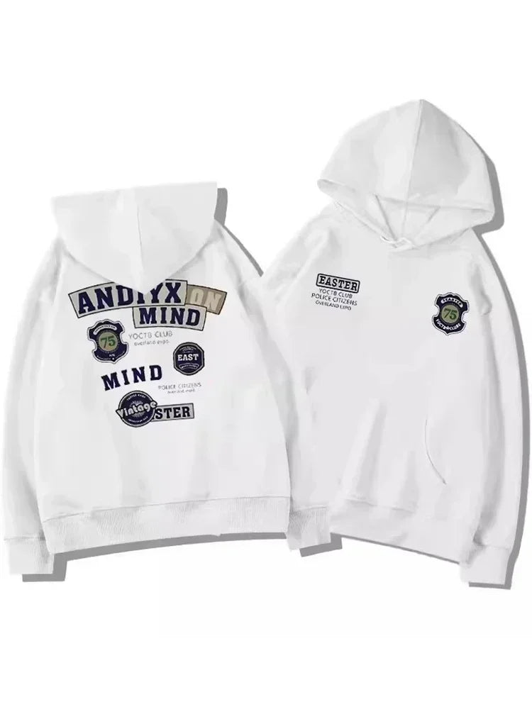 Herren Hoodie mit Grafikdruck im Vintage-Stil für Herbst und Winter