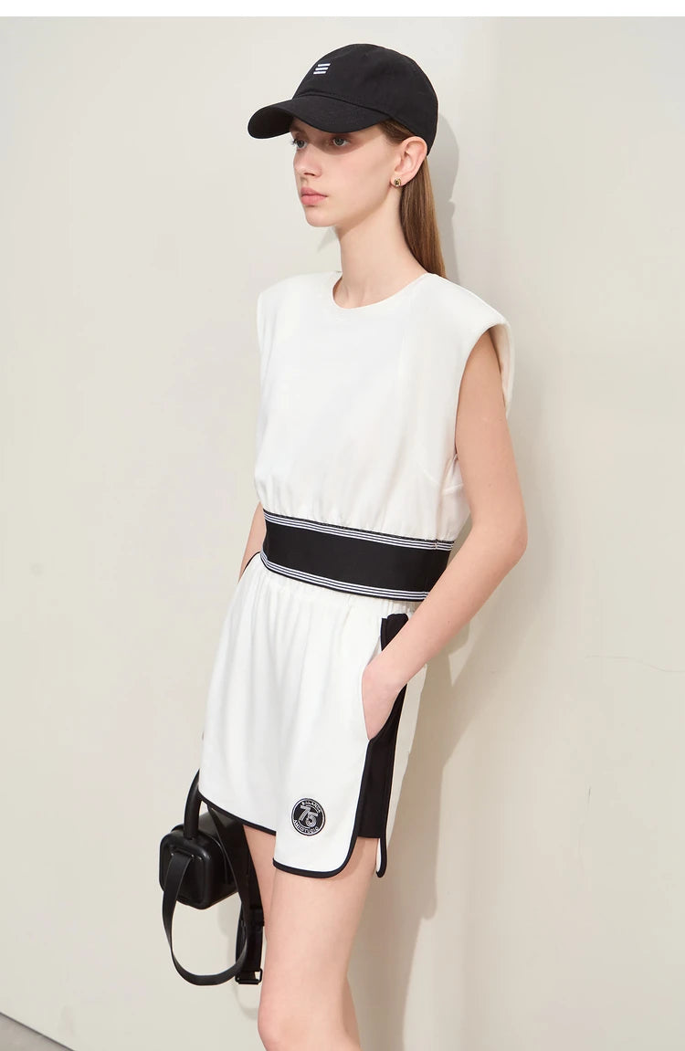 Damen Shorts im Minimalismus-Stil mit neuer Stretch-weite und ärmellos