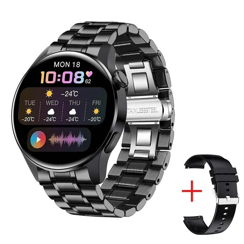 Männer Smartwatch mit Bluetooth Anruf und Fitness Herzfrequenz Monitor