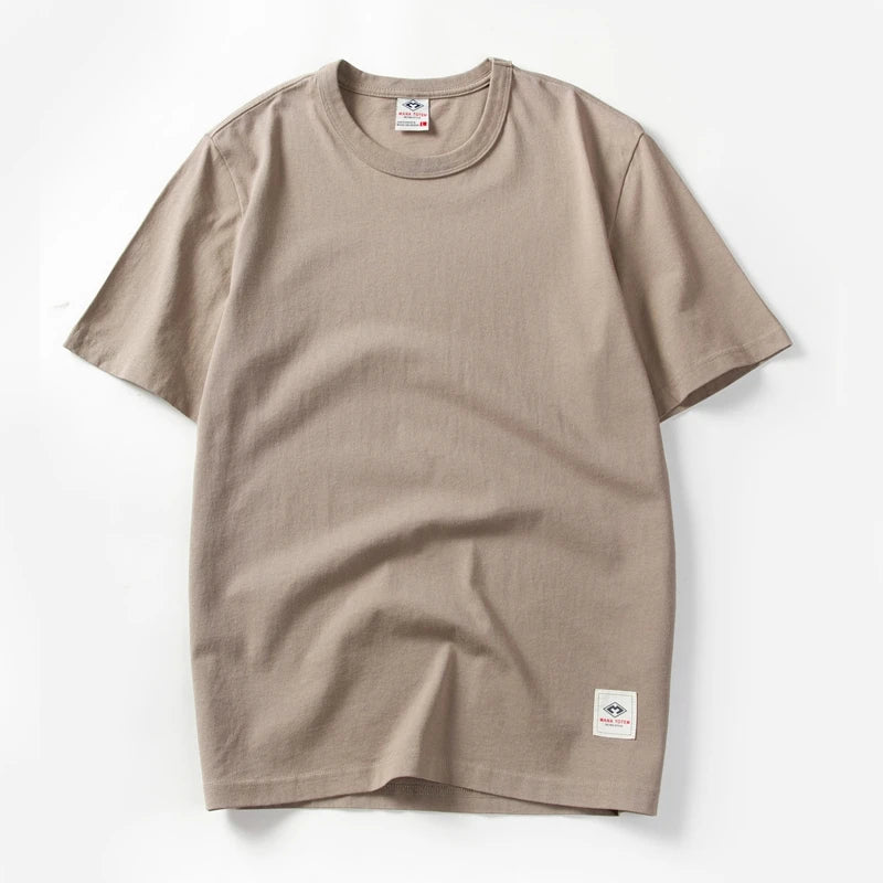 Männer T-Shirt aus einfarbigem Stoff mit kurzen Ärmeln und Casual-Stil