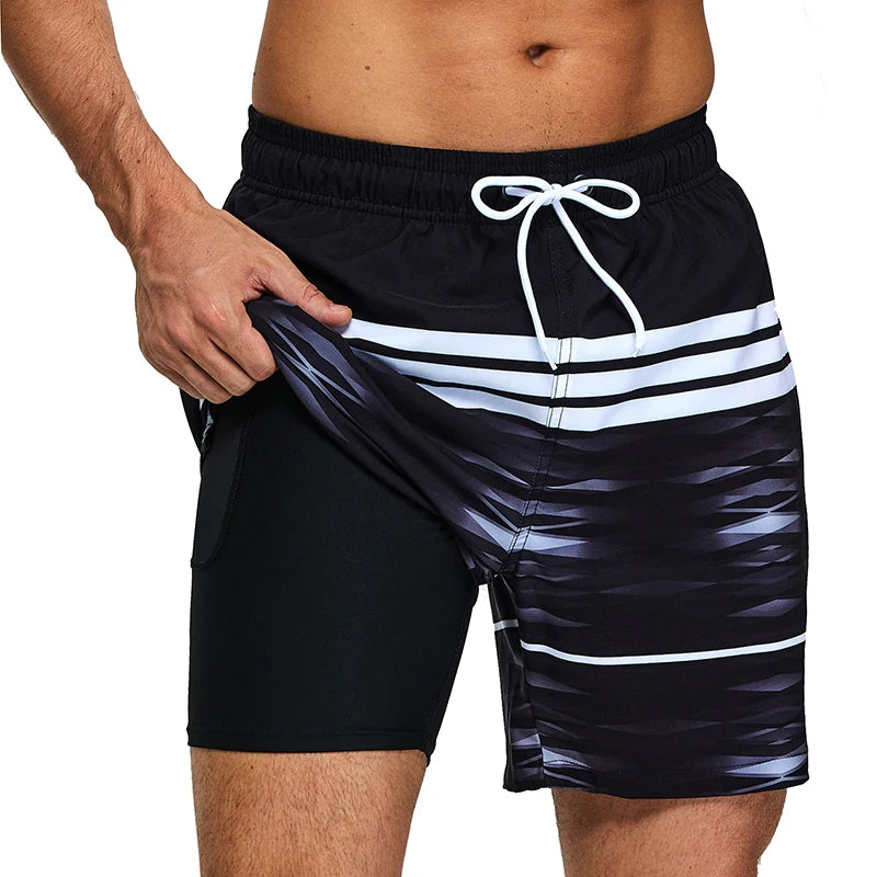 Hochwertige Herren-Badeshorts mit Polsterung – Sommerliche Surf- und Strandmode