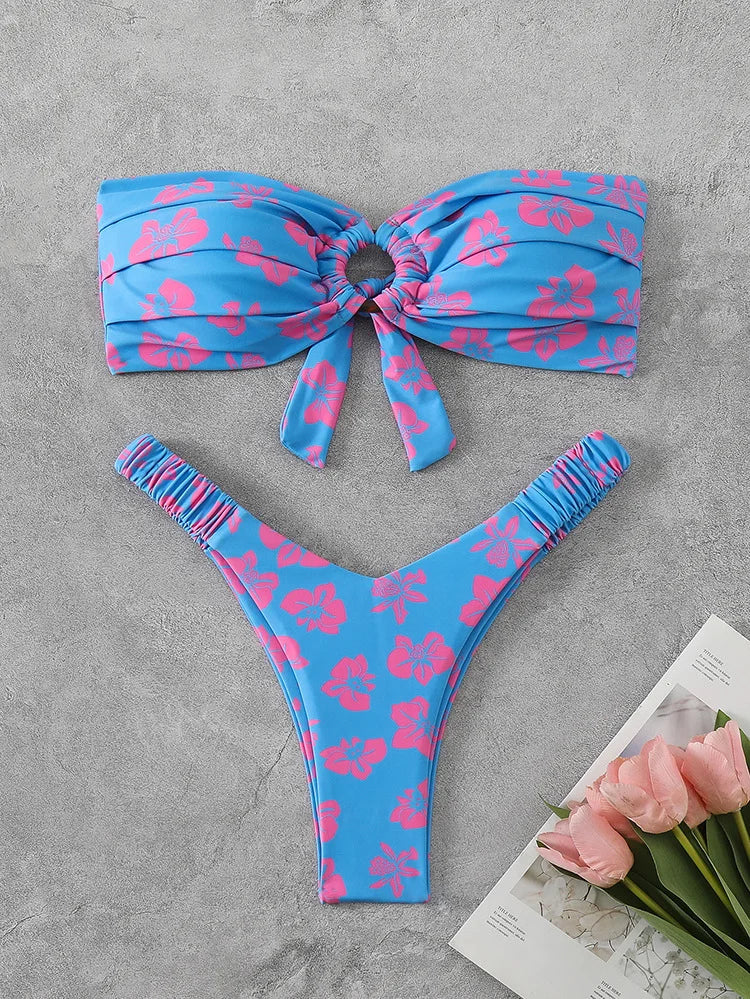 Sommerlicher Push-Up-Bikini im brasilianischen Stil – ideal für Strand und Pool