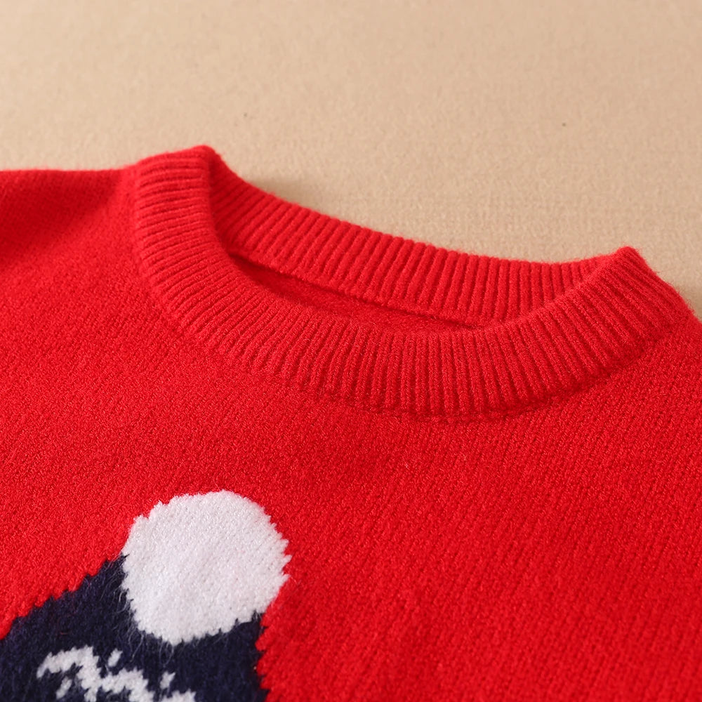 Baby Kinder Pullover Strick Pullover Kleidung Herbst Winter weiche Wolle Kleidung Weihnachten Sweatshirts Jungen Mädchen Schneemann Outfit