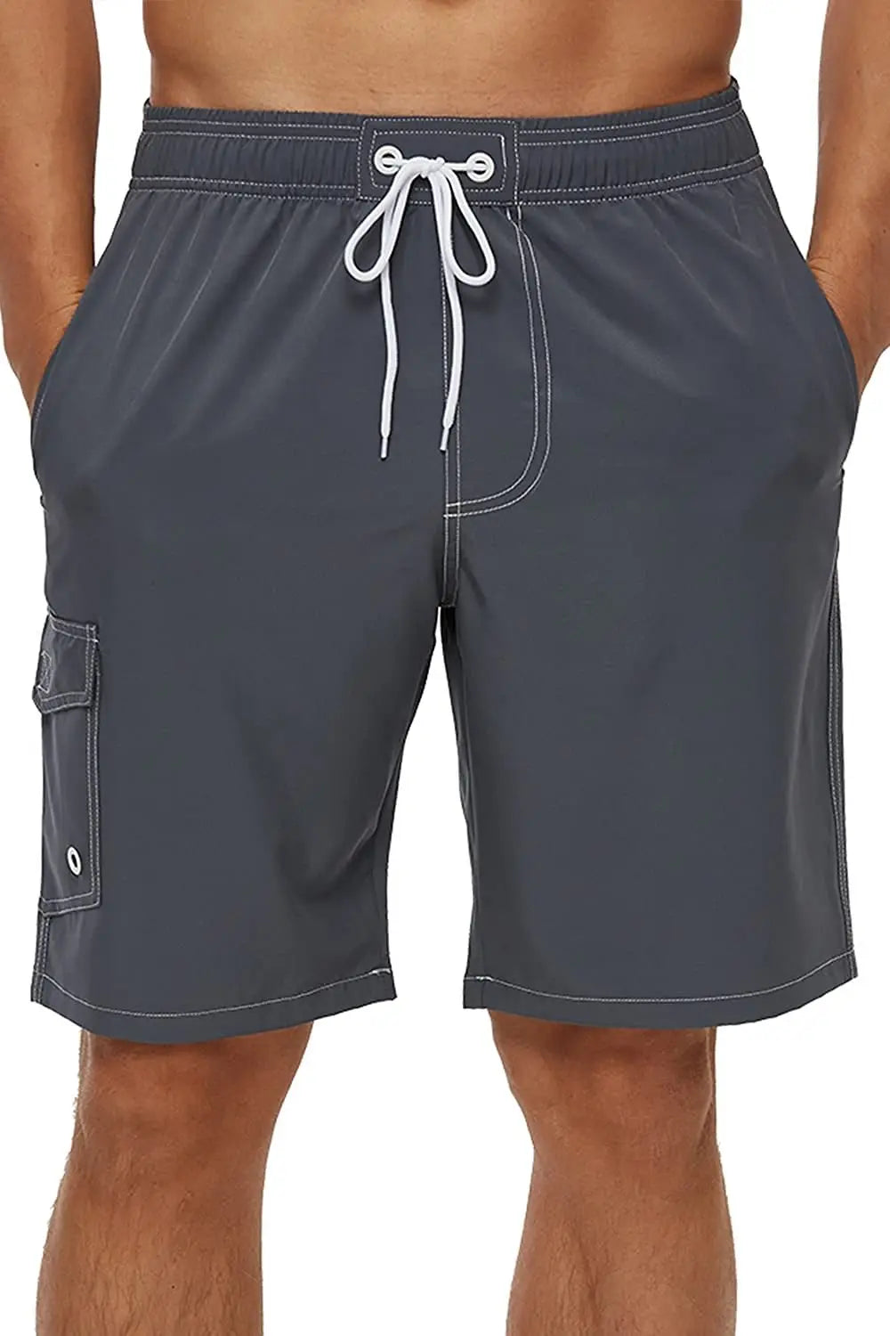 Herren-Badeshorts mit Reißverschlusstaschen und Mesh-Futter – schnelltrocknend für Strand und Sport