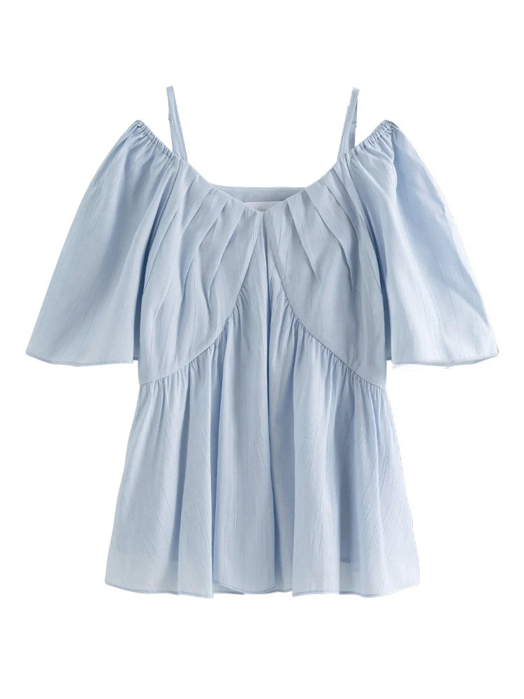 Damen T-Shirt mit V-Ausschnitt in sanftem Apricot – vielseitiges, kurzes Design für den Sommer und den Arbeitsalltag