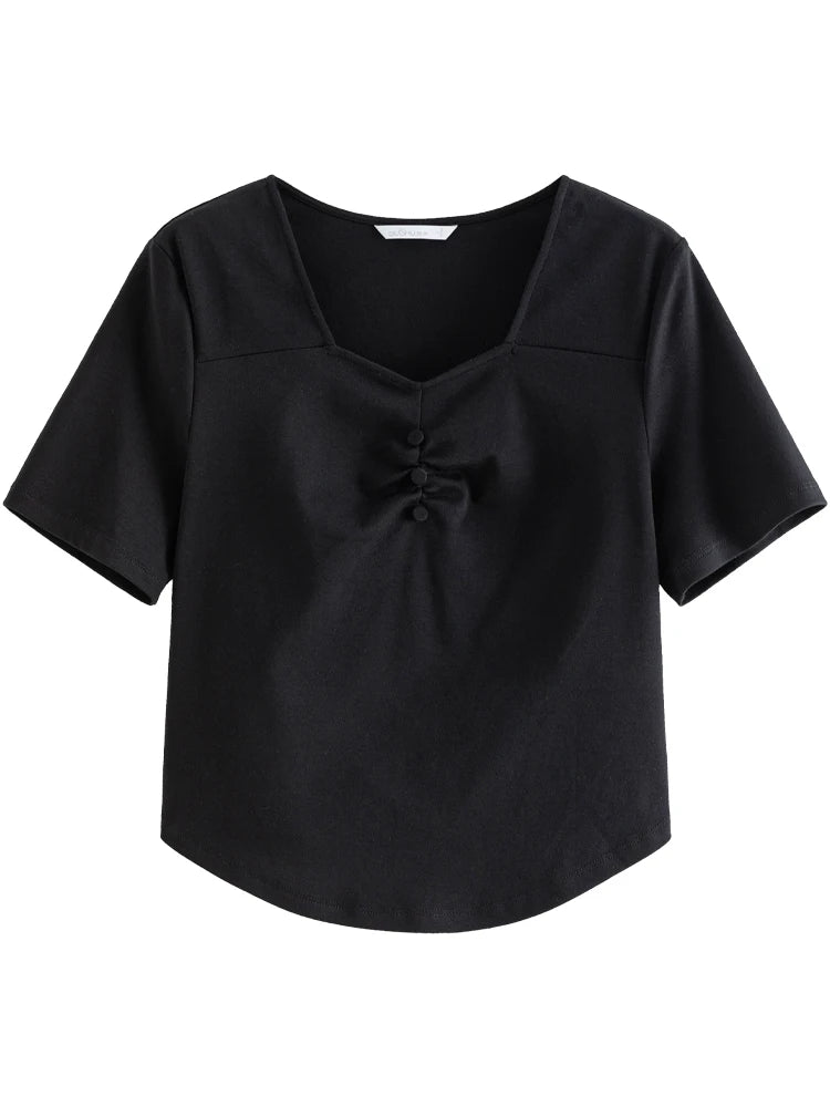 Vielseitige, romantische Damenbluse aus erfrischendem Chiffon – ideal für den Sommer.