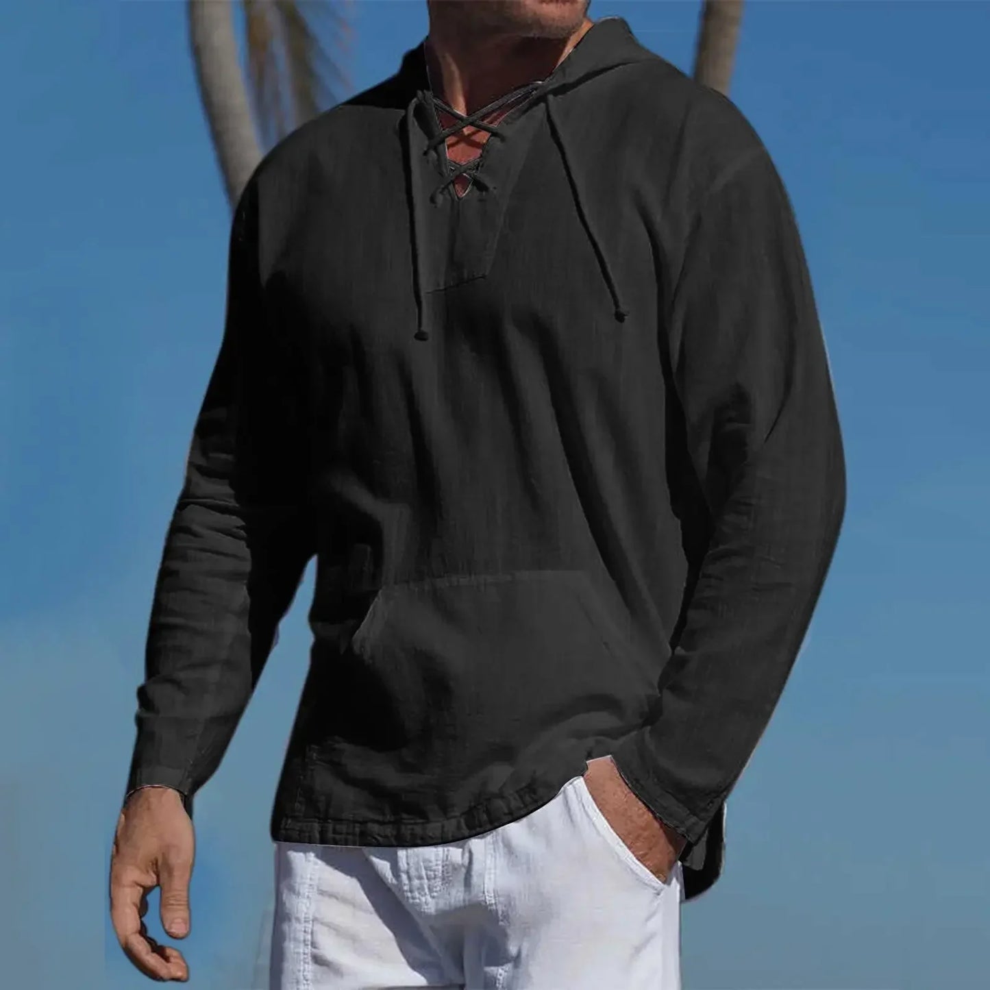 Kurzes Herren-Spitzenhemd mit Blumenmuster und transparentem Design – ideal für den Urlaub