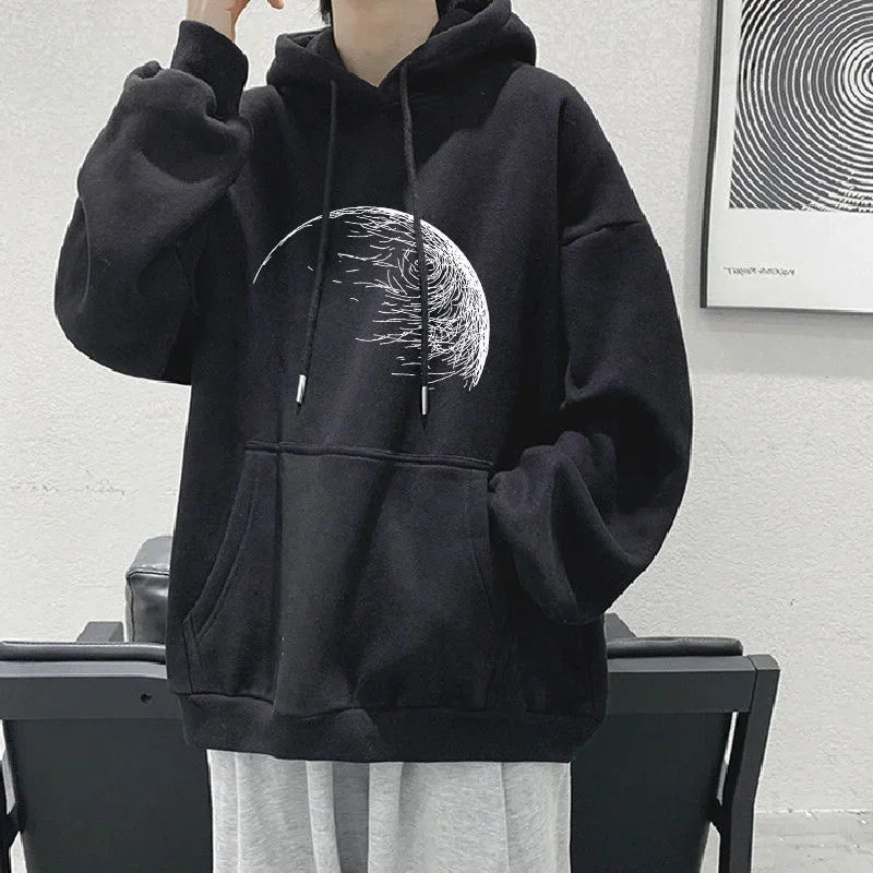 Herren Hoodie mit Anime Grafik im Hip Hop Stil für die Herbstmode