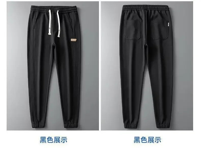 Herrenhosen Herbst und Winter Japanische Krawatten Lose Sport Kordelzug Warme Freizeithosen