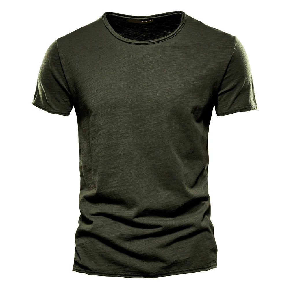 100% Baumwolle Männer T-shirt Casual Weiche Fitness Sommer Dünne T-shirts männer Hause Kleidung Oansatz Kurzarm Soild T Shirt für Männer