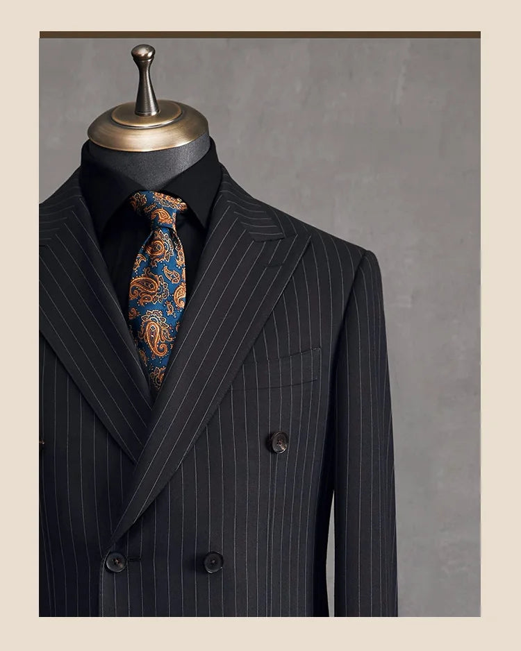 Hochwertiger Herrenanzug in Slim Fit mit schwarzem Sakko, Weste und Hose – ideal für Hochzeiten und festliche Anlässe