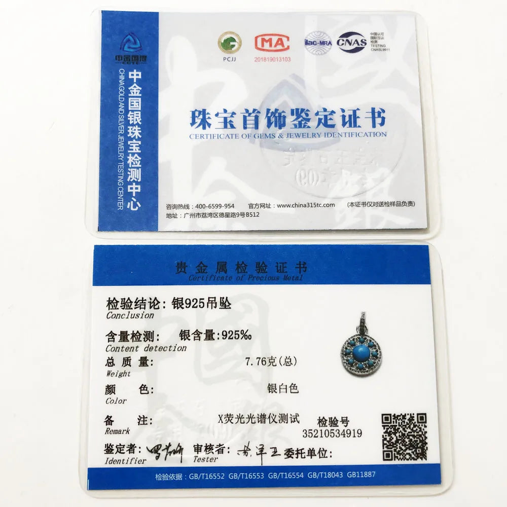 Damen-Charm-Anhänger Ornament blau trendig aus Sterlingsilber