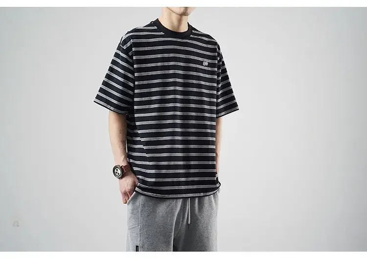 Herren T-Shirt aus Bambus-Mesh und Eisseide mit Rundhalsausschnitt – Kurzarm-Sommeroberteil