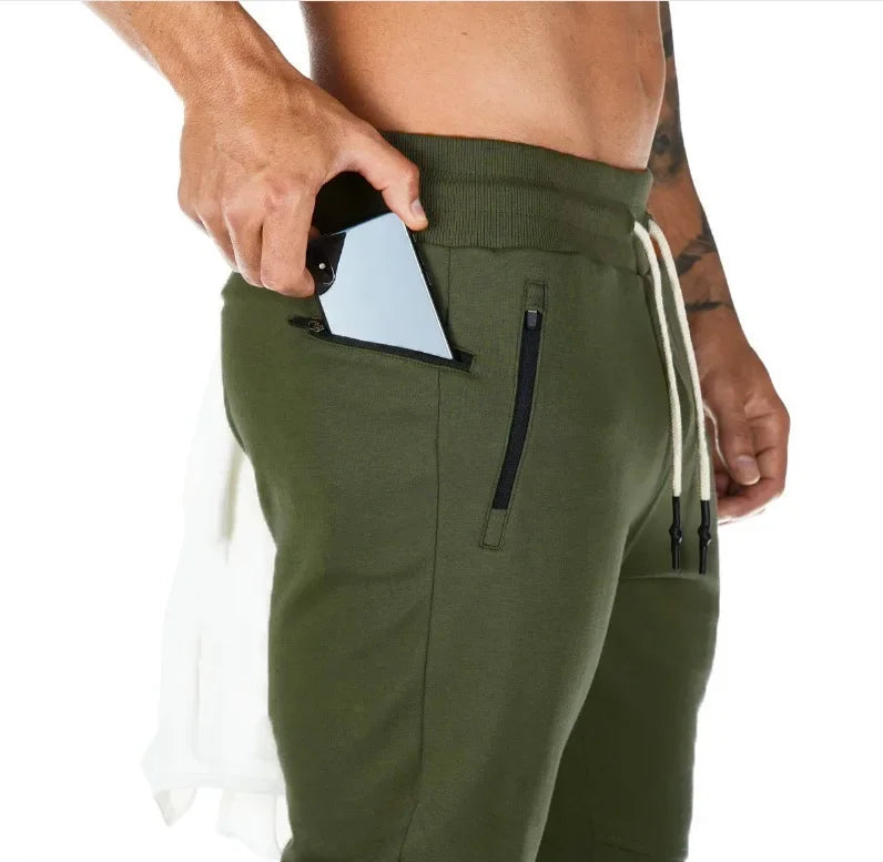 LOGO-freie Muscle Herren Sporthose Herren Fitness Hängende Handtuchhose Lauftraining Fußhose