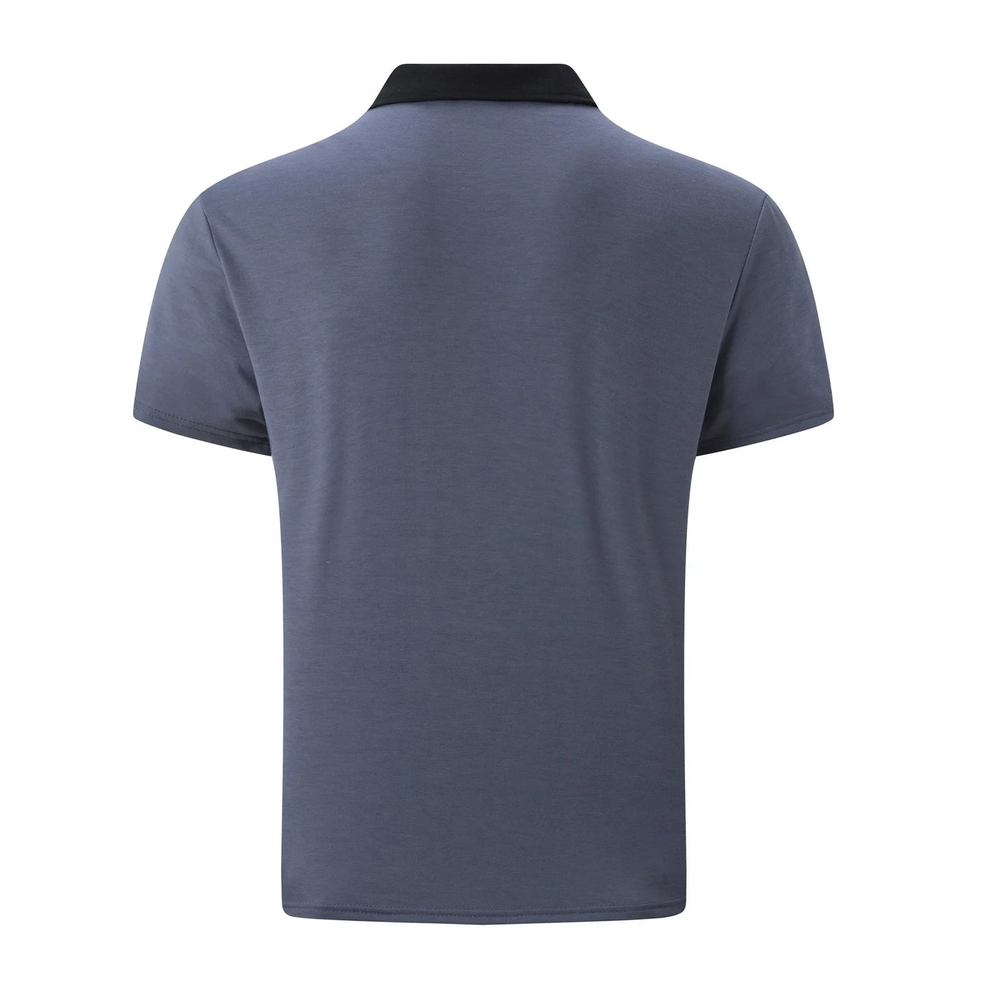 Herren-Casual-Poloshirt mit V-Ausschnitt und Knopfleiste – gestreiftes, vielseitiges Business-T-Shirt