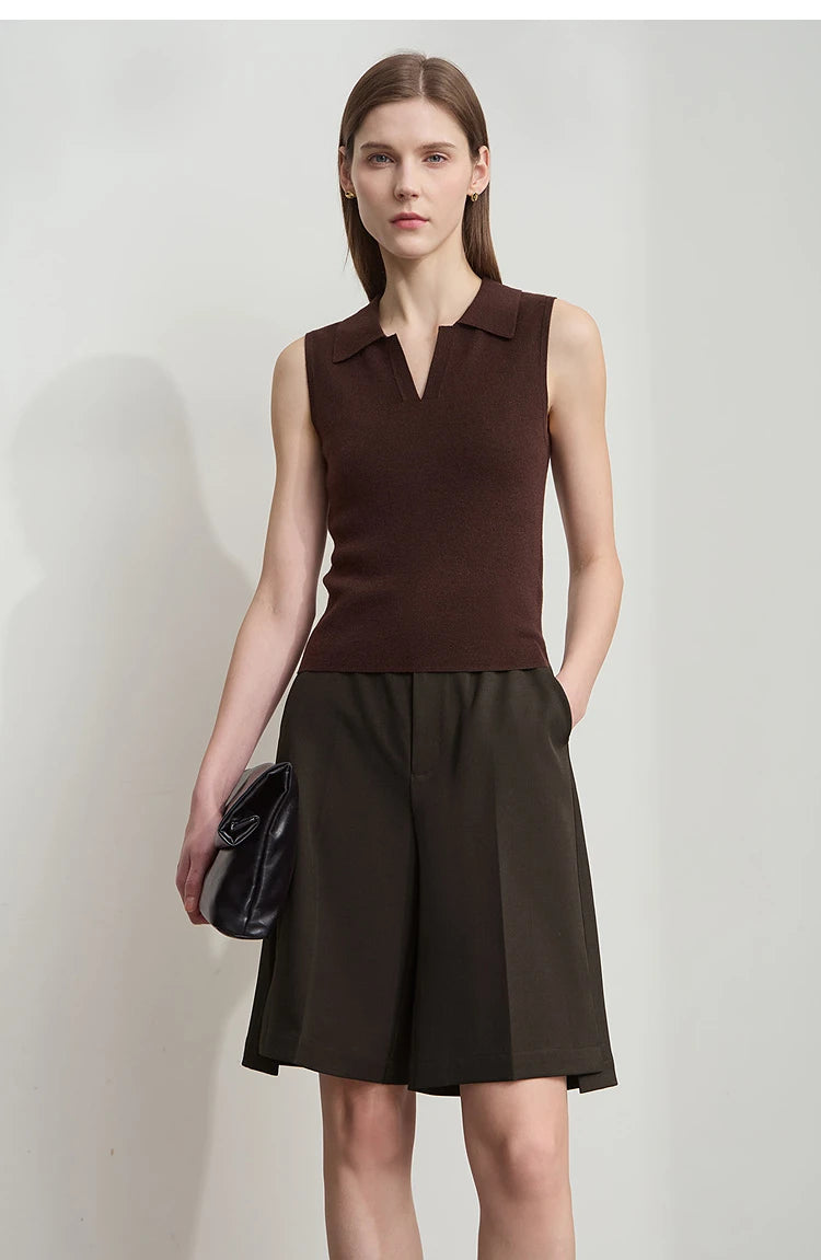 Damen Shorts im minimalistischen Stil mit Tasche für den Sommer