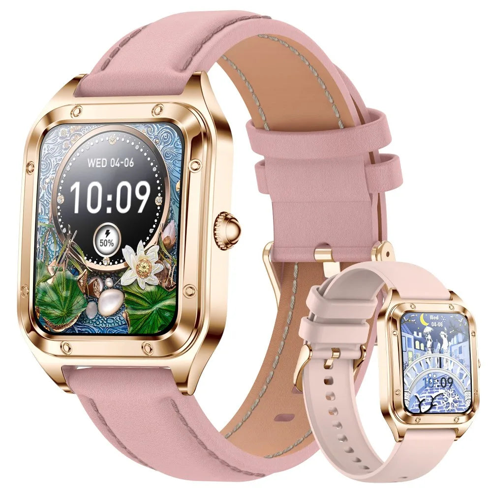 Damen Smartwatch mit 1,57 Zoll Full Touch Screen und Gesundheits-Tracker