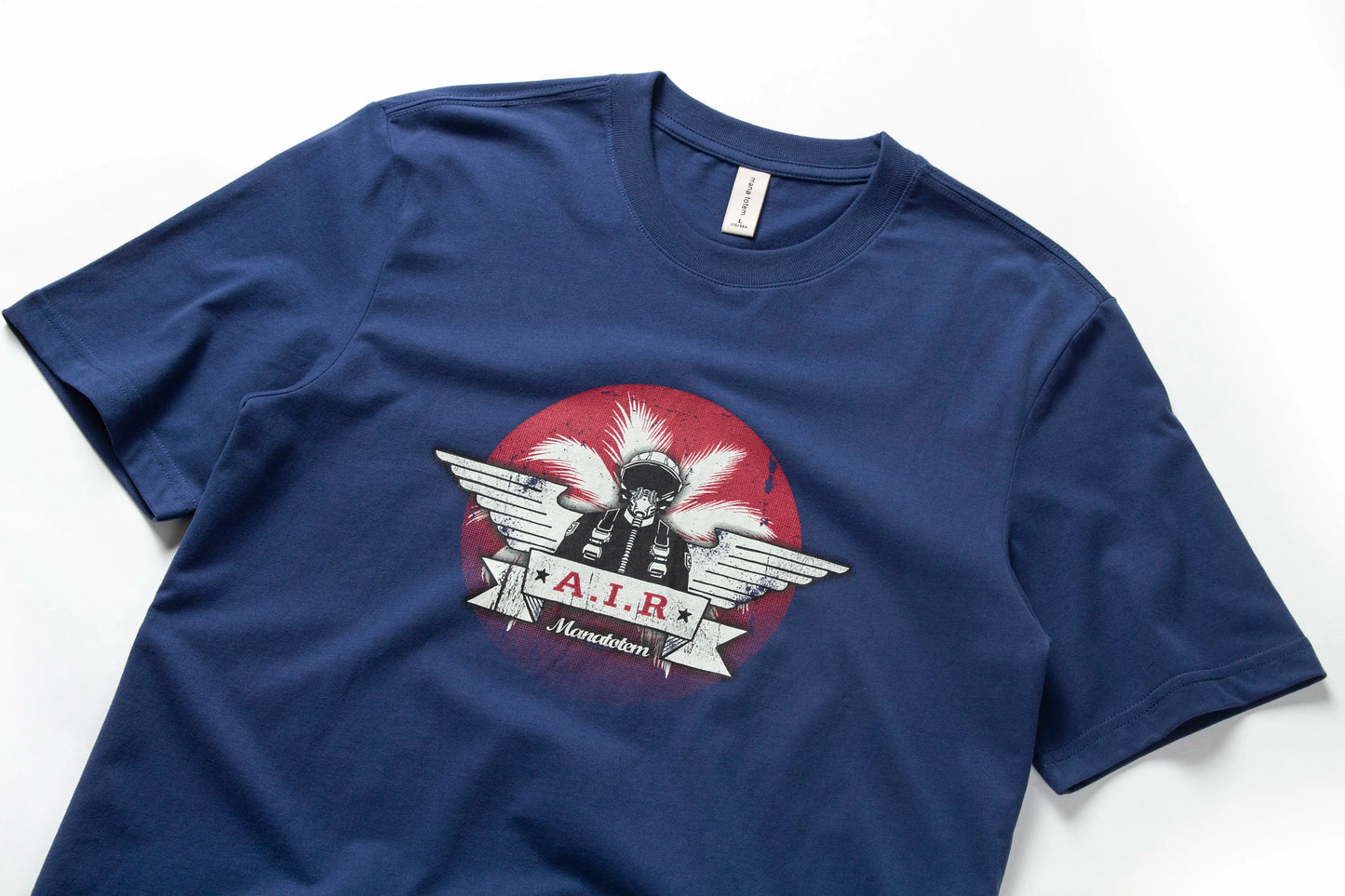 Herren T-Shirt mit Druck „Pilot“ im Casual-Stil aus 100 Prozent Baumwolle