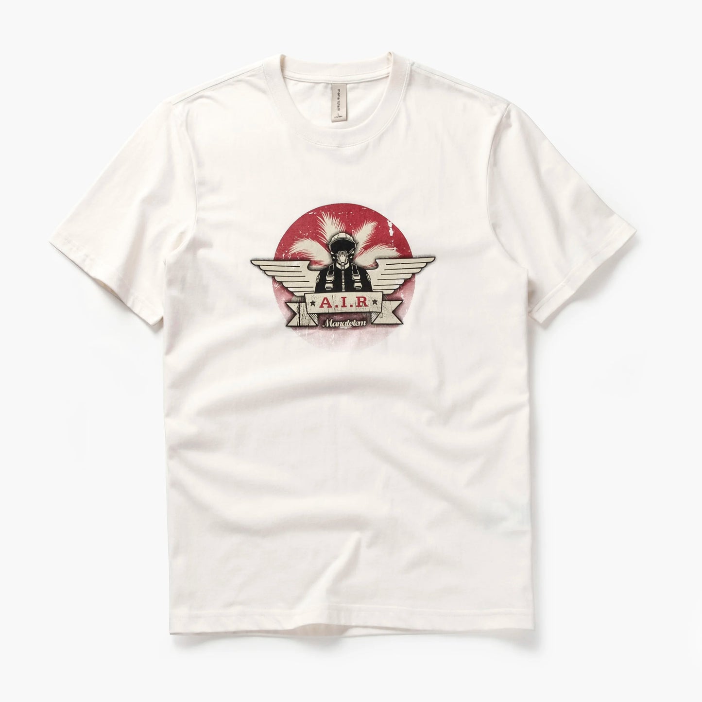Herren T-Shirt mit Druck „Pilot“ im Casual-Stil aus 100 Prozent Baumwolle