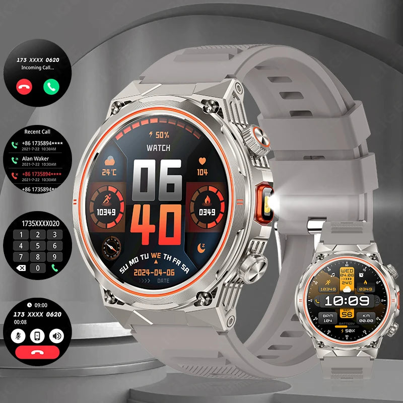 Herren Sport Smartwatch mit 1,46 Zoll HD Display und Drahtloser Anruf-Funktion