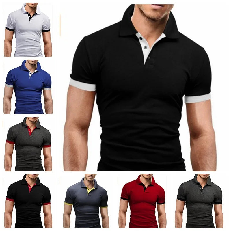 Klassisches Herren-Poloshirt mit amerikanischem Revers, Knopfleiste und langen Ärmeln – ideal für den Herbst