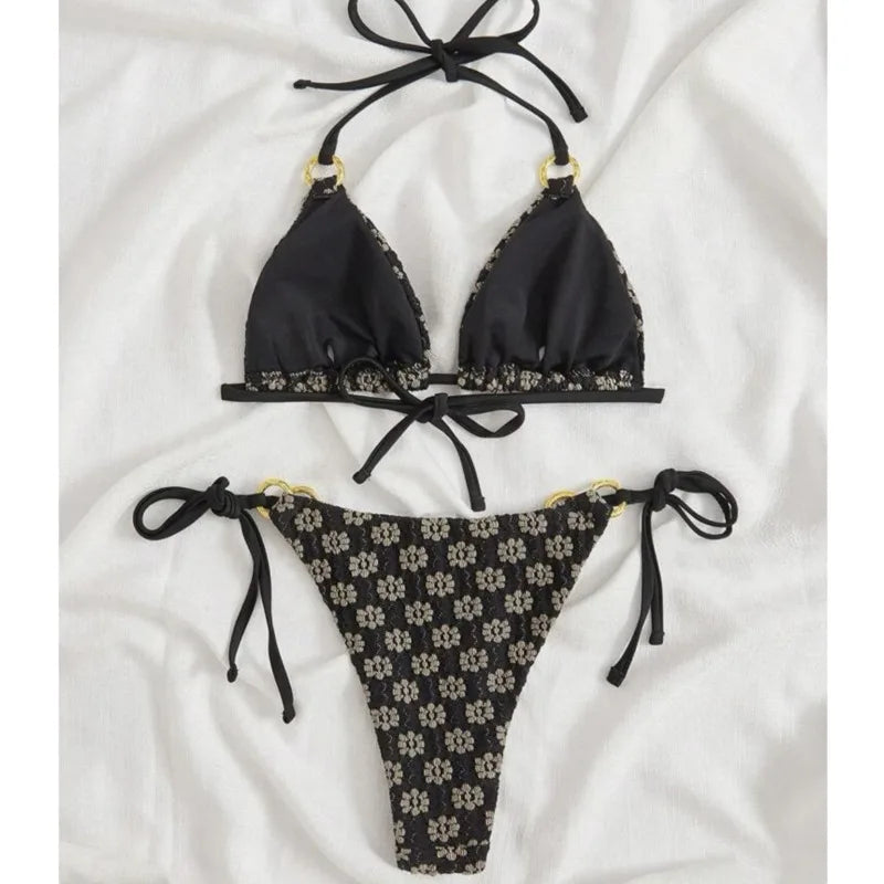 Weißer Push-Up-Bikini im brasilianischen Stil für Damen – ideal für Strand und Pool