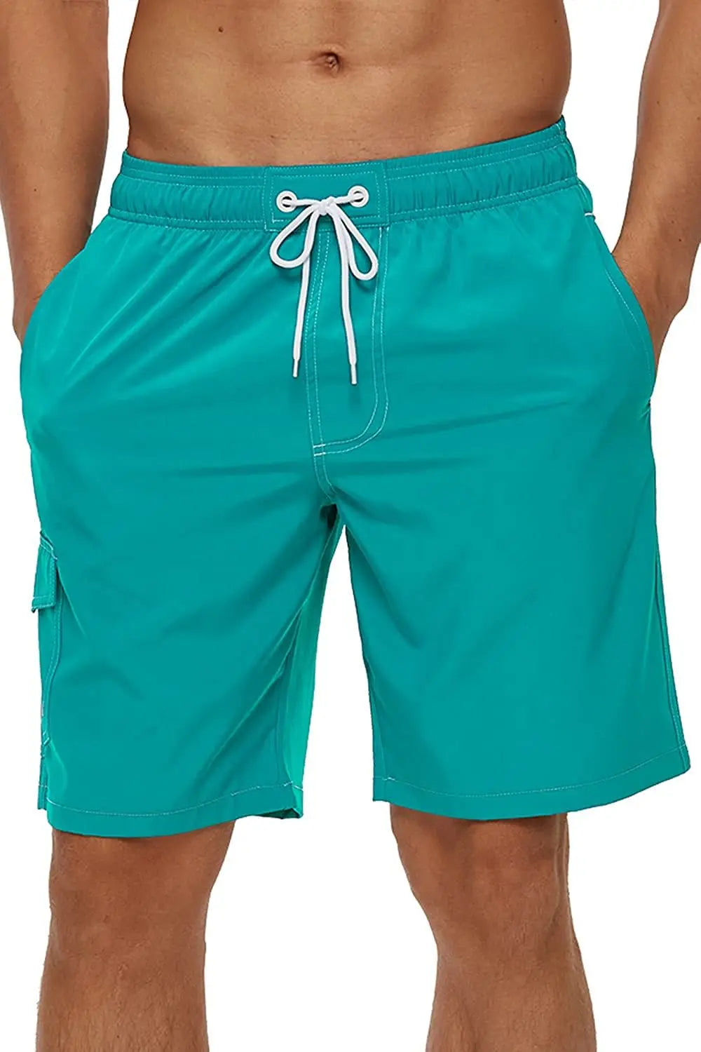 Herren-Badeshorts mit Reißverschlusstaschen und Mesh-Futter – schnelltrocknend für Strand und Sport