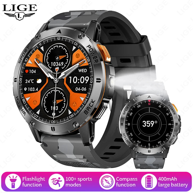 LIGE Outdoor-Sport-Smartwatch mit 1,53 Zoll Display und robustem Design