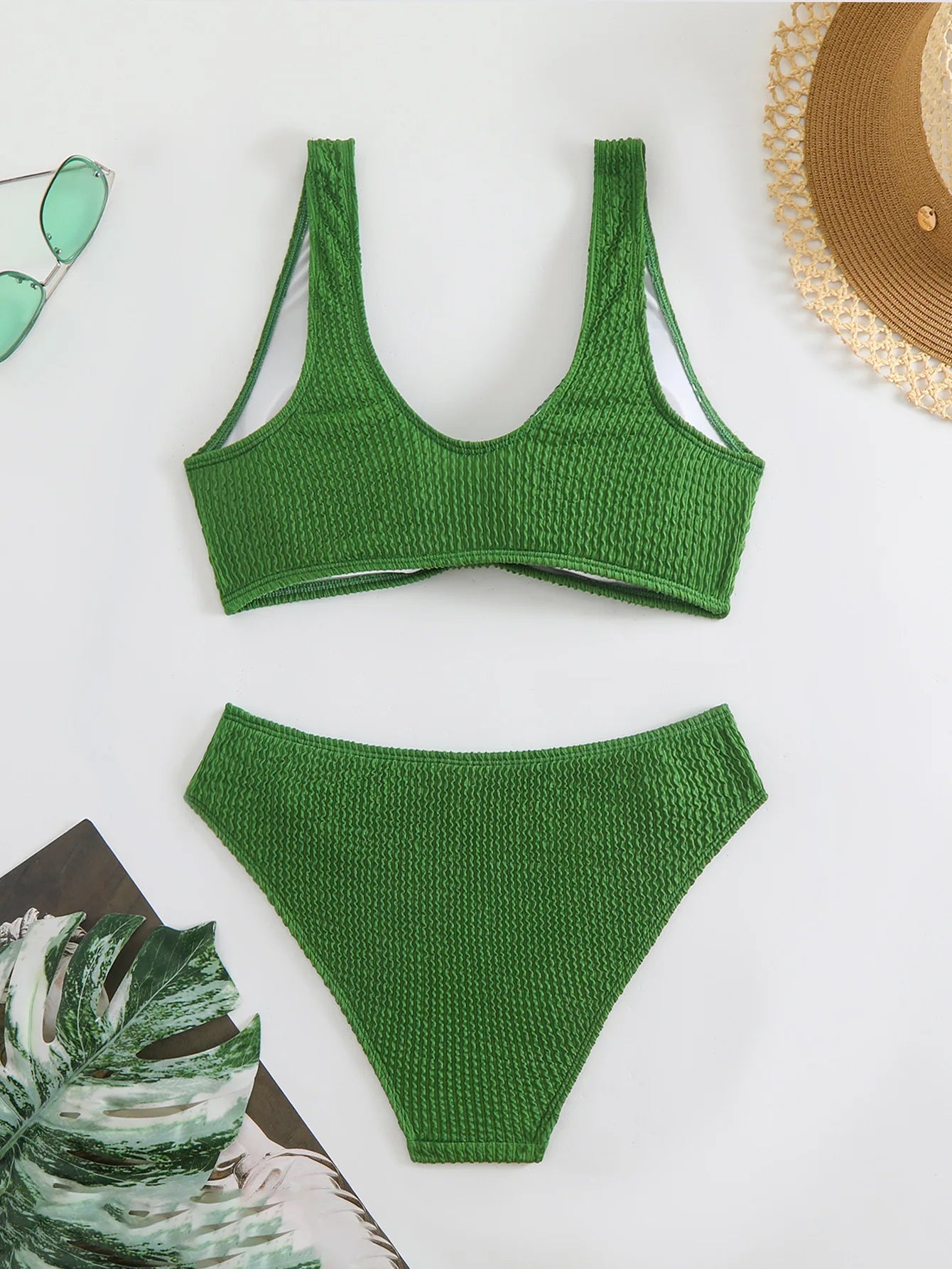 Braunes Bikini-Set mit Push-up-Effekt – verführerische Bademode für Strand und Pool