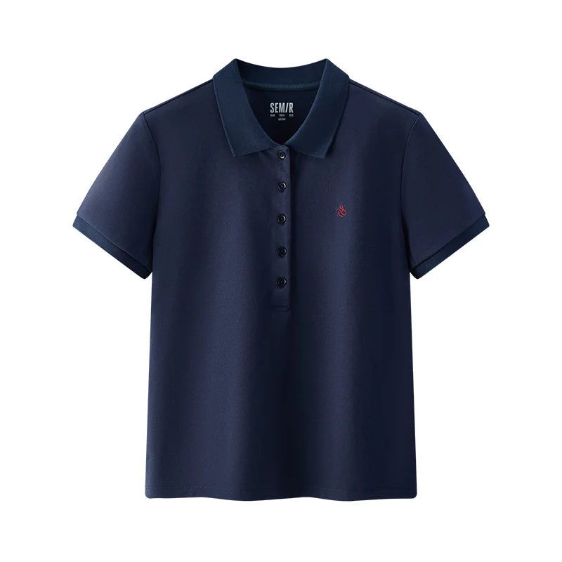 Semir Poloshirt für Damen, schick, kühles Gefühl, antibakteriell, schmale Passform, 2022, neuer Sommer, bestickter Pullover, lässig für den Alltag