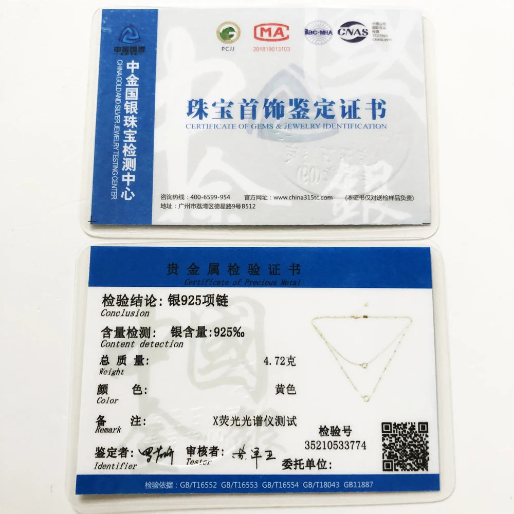 Damen-Halskette Charm-Träger golden Winter Böhmen aus Sterlingsilber