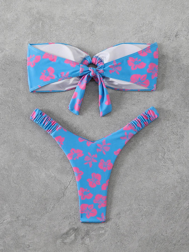 Sommerlicher Push-Up-Bikini im brasilianischen Stil – ideal für Strand und Pool