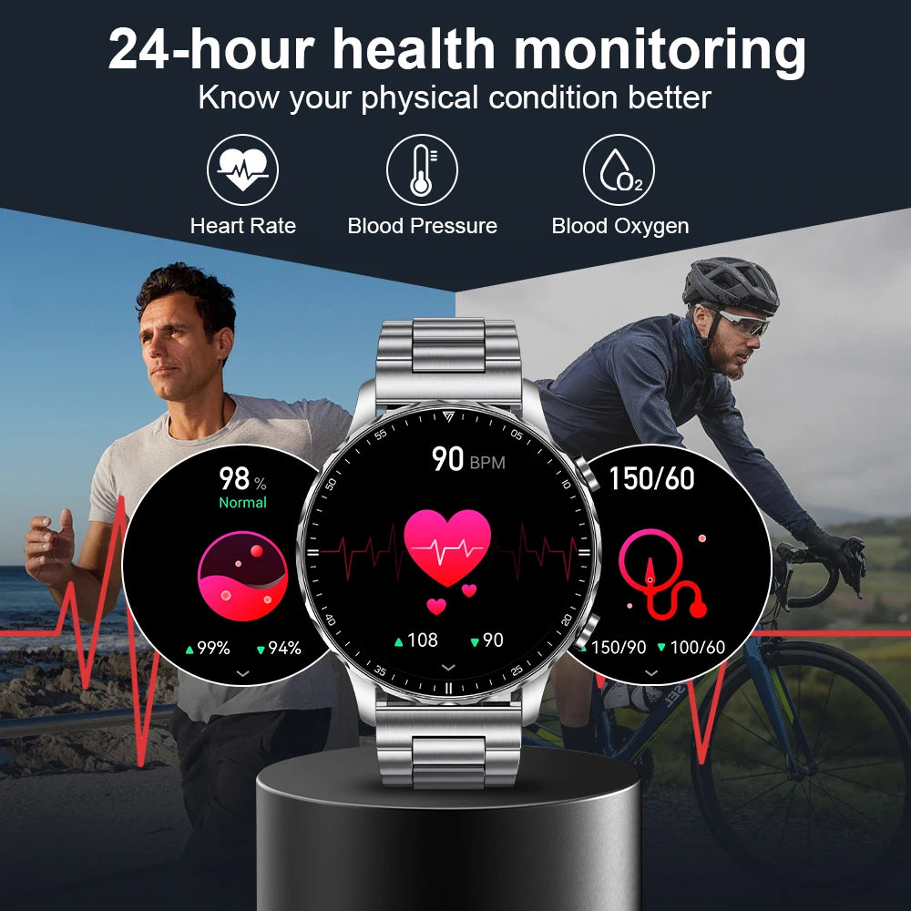 Herren und Damen Smartwatch mit IP68 wasserdichter Funktion und Bluetooth-Anruf