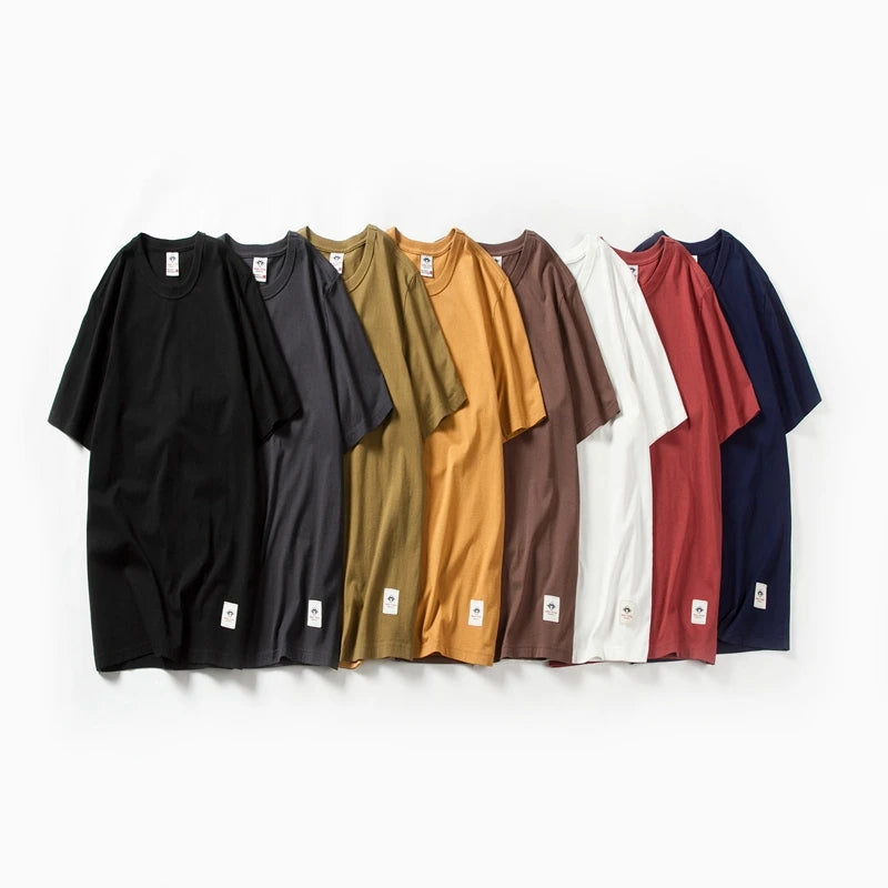 Männer T-Shirt aus einfarbigem Stoff mit kurzen Ärmeln und Casual-Stil