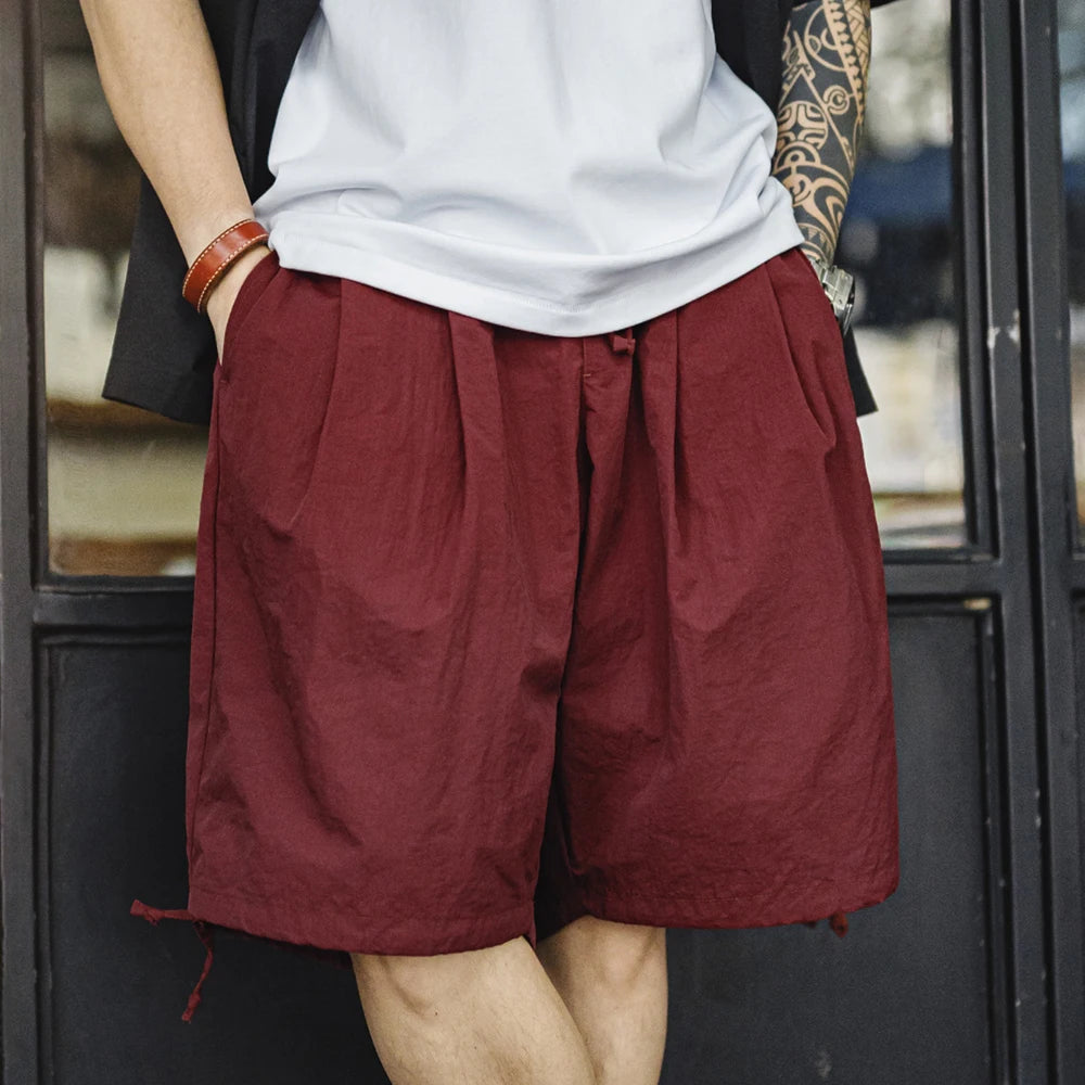 Herren Cargo-Shorts mit besticktem Navajo-Muster und elastischen Taillentaschen
